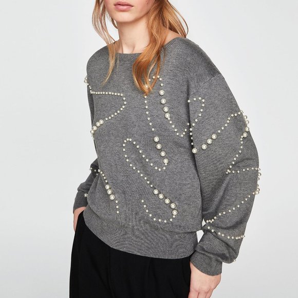 Zara Pearl Sweater - Picture 2 of 6
